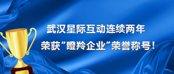 喜報 | 武漢星際互動連續(xù)兩年榮獲“瞪羚企業(yè)”榮譽稱號！