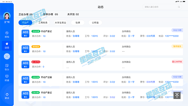 星際互動情形感知智能導辦系統 真正做到一次告知、一目了然